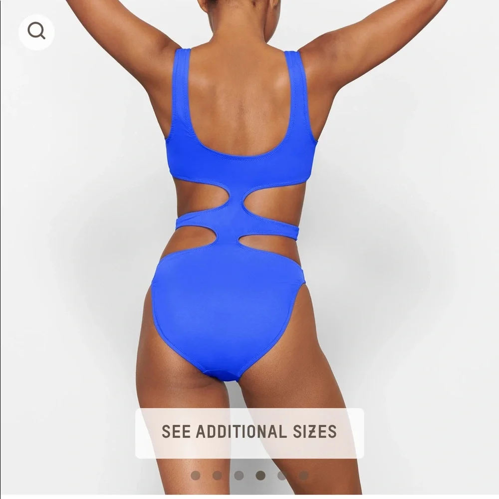 SKIMS Electric Royal Blue Cutout One-Piece Swimsuit
